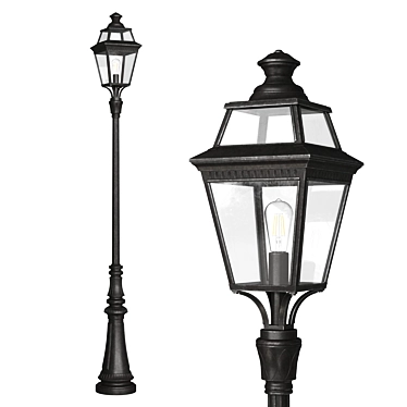 Traditional Outdoor Lamp Post Vosges 3D model image 1 