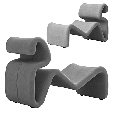 Ergonomic Etcetera Lounge Chair 3D model image 1 