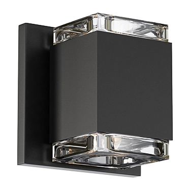 Modern Square LED Wall Sconce 3D model image 1 