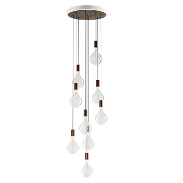 Tala 9-Light Chandelier 3D Model 3D model image 1 