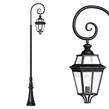 Antique Style Outdoor Street Lamp 3D model image 1 