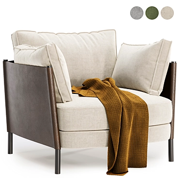 Minotti Shelley Armchair: Color Options 3D model image 1 