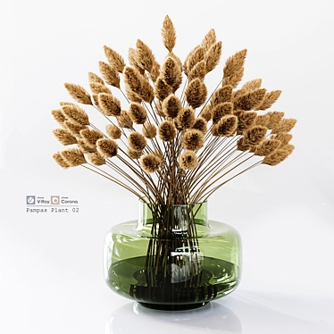 Detailed Pampas Plant 3D Model 3D model image 1 