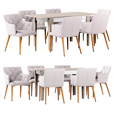 Modern Dining Set Bundle Stan and Carl 3D model image 1 