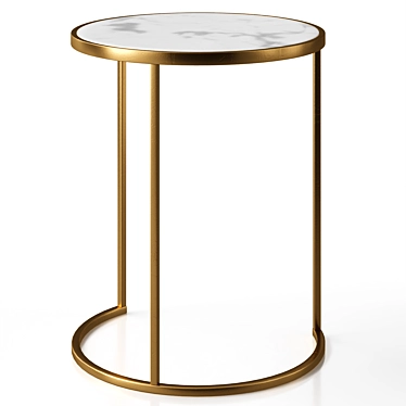 Marble Interior Side Table 40cm 3D model image 1 