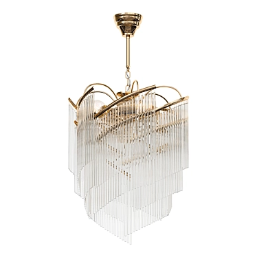 Vintage Art Deco Pendant Light 3D model image 1 