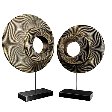 Quadro Bronze Sculpture Set  3D model image 1 