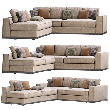 Premium Modular Sofa by Minotti 3D model image 1 