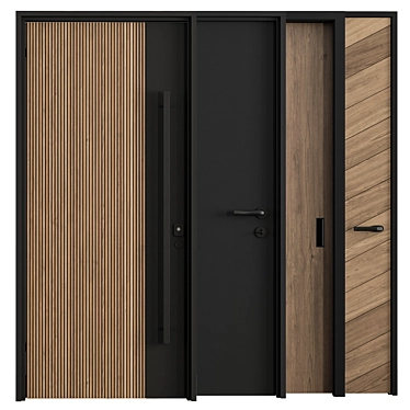 Contemporary Door Collection, Set 72 3D model image 1 