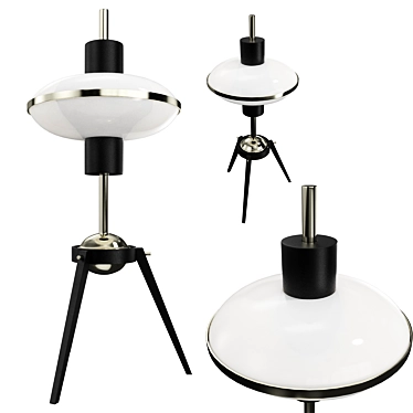 Sleek Sputnik Table Lamp 3D model image 1 