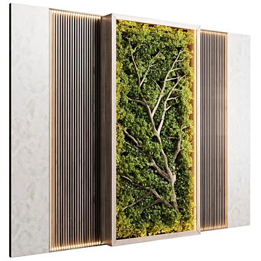 Vertical Wall Garden With Wooden frame - set of houseplants indoor 48