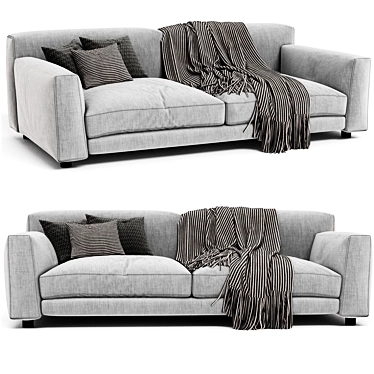 Modern Poliform Paris Seoul Sofa 3D model image 1 