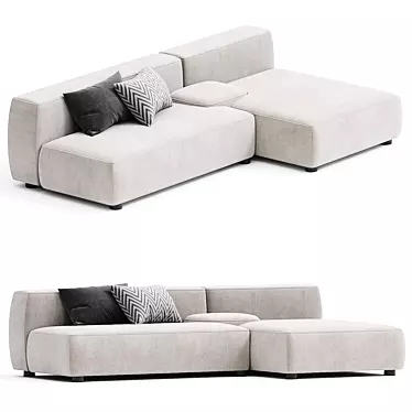 Elegant Lema Cloud Sofa Design 3D model image 1 