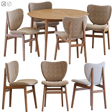 Elegant Elephant Chair Meeting Table 3D model image 1 