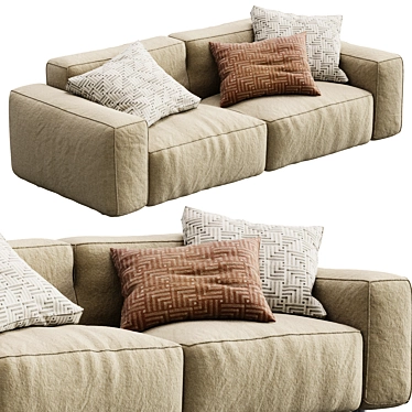 Modern Minimalistic Sofa Design 3D model image 1 