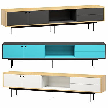 Versatile Ultra TV Stand 3D model image 1 