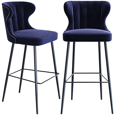 Puebla 4L Barstool: Timeless Elegance 3D model image 1 