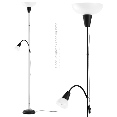 TAGARP Floor Uplighter Lamp 3D model image 1 