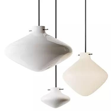 Elegant REPOSE Pendant Lamps LYFA 3D model image 1 