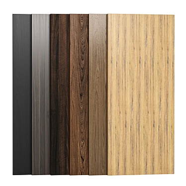 Texture Collection: 6 Colorful Wood Panels 3D model image 1 