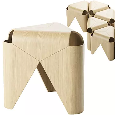 Elegant Falabella Stool for 3D 3D model image 1 