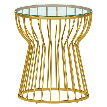 Sleek Pillar Side Table 3D model image 1 