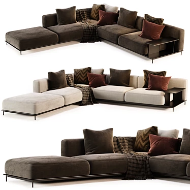 Elegant Brera Sofa Poliform 3D model image 1 