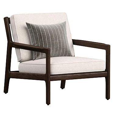 Modern Rosewood Armchair Design 3D model image 1 