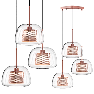  Elegance Trio Pendant Light 3D model image 1 