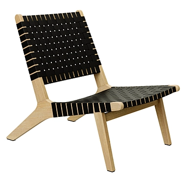 Acacia FSC Lounge Chair: Resilient Weave 3D model image 1 