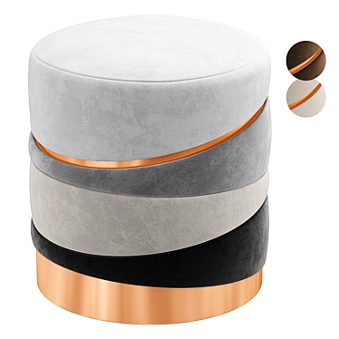 Sleek Obsidian Stool 2015 Edition 3D model image 1 