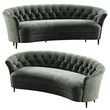 Elegant Tufted Errol Grand Sofa 3D model image 1 