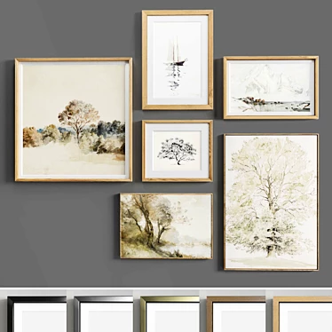 Modern Frame Set Variety Pack 3D model image 1 