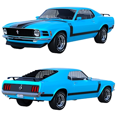 Classic Power Beast Ford Mustang 3D model image 1 