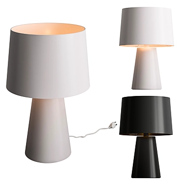 Glowing Plastic Table Lamp 3D model image 1 