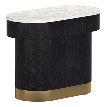 Modern Volumetric Side Table 3D model image 1 