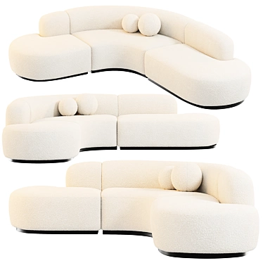 Modern Scandinavian Style Sofa Bjorn 3D model image 1 