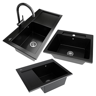 Elegant Villeroy & Boch Ceramic Sink 3D model image 1 