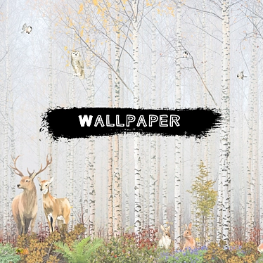 Custom Forest Wall Murals 3D model image 1 