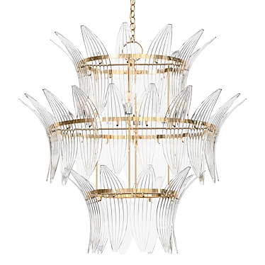 Glamorous Noir King Chandelier 3D model image 1 