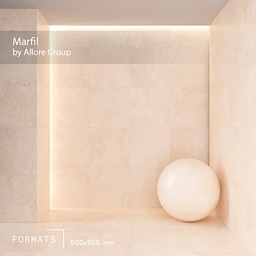 Allore Marfil Matt Beige Tile 3D model image 1 