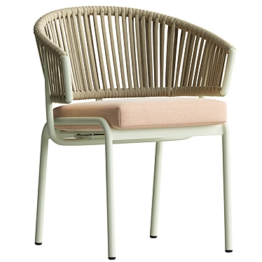 Modern Ivy Dining Chair in Natural 3D model image 1 