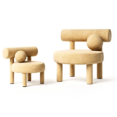 Bauhaus-inspired Noom Baby Chair 3D model image 1 