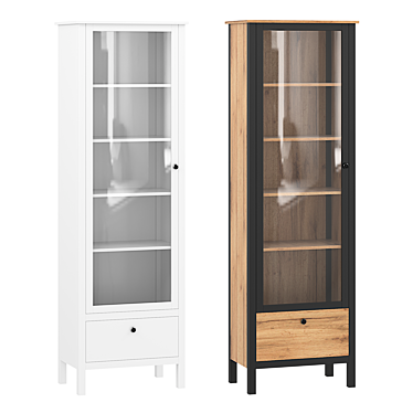 Horsten Display Cabinet Oak 3D model image 1 