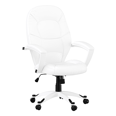 White Leather Ergonomic swivel Office Chair