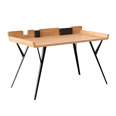 Bozzetti Diag Wood Writing Desk 3D model image 1 