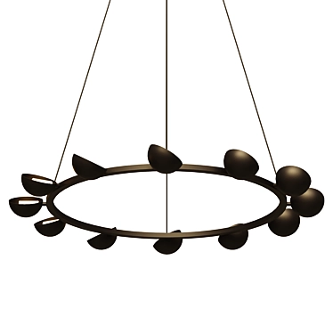 Avion Round Chandelier: Elegant Lighting Choice 3D model image 1 