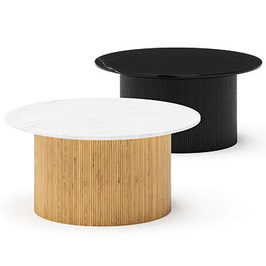 Modern Round Coffee Table 900mm 3D model image 1 