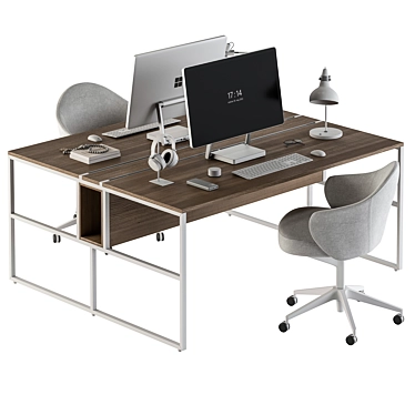 Office Essentials Employee Furniture Set 3D model image 1 