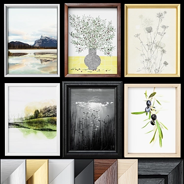 Ikea Posters and Frames Set 3D model image 1 